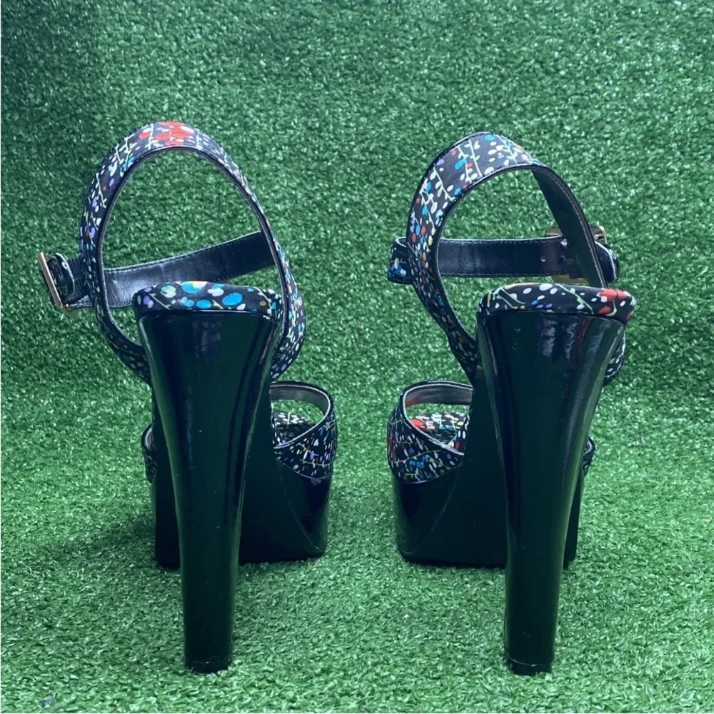 Steve Madden Black Sandals with Colorful Accents